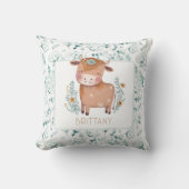 キュートハイランドカウボーホカスタムフローラ クッション (正面)