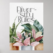 キュートハウスプラントガーデニング引用文 ポスター (正面)