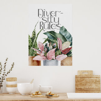 キュートハウスプラントガーデニング引用文 ポスター