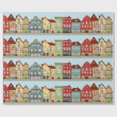 キュートハウスラッピング紙 ラッピングペーパー (フラット)