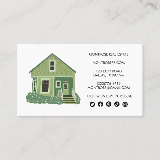 キュートハウス実在エステートレンタルレジデンシャルカスタム 名刺 (裏面)