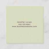 キュートハウス清掃サービスフローラ スクエア名刺 (裏面)