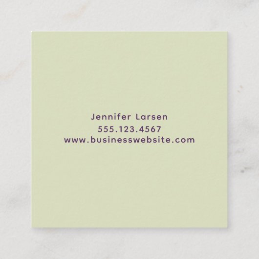 キュートハウス清掃サービスフローラ スクエア名刺 (裏面)