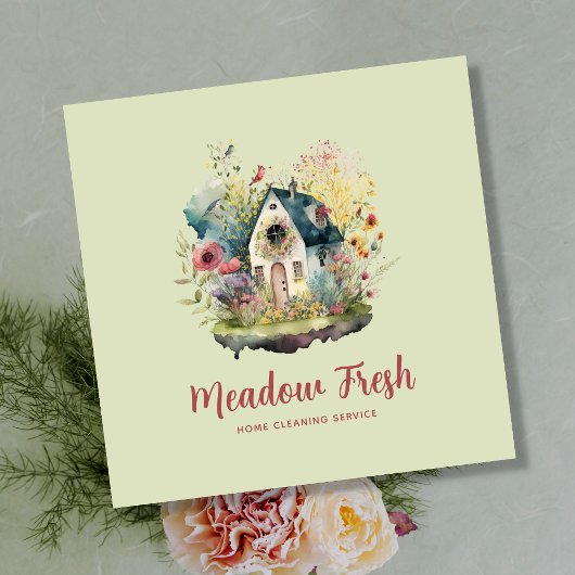 キュートハウス清掃サービスフローラ スクエア名刺