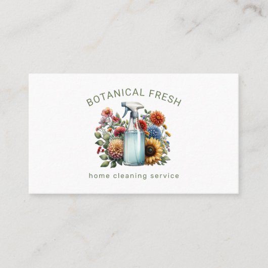 キュートハウス清掃サービスフローラ 名刺 (正面)
