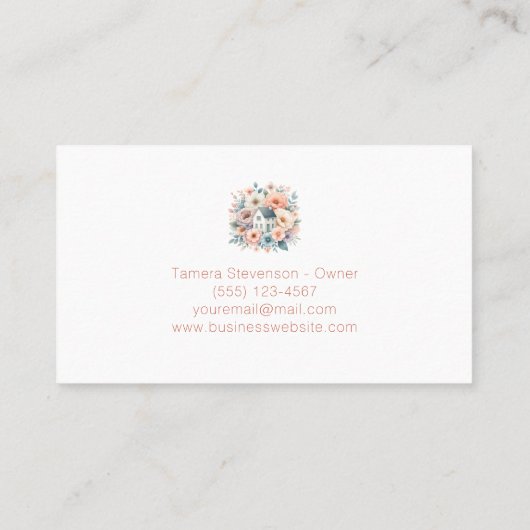 キュートハウス清掃サービスフローラ 名刺 (裏面)