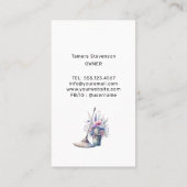 キュートハウス清掃サービスフローラ 名刺 (裏面)