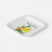 キュートハッピーイースターバニーラビットホリデーパーティー ペーパープレート (傾斜あり)