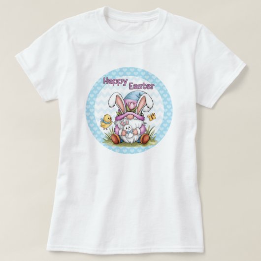 キュートハッピーイースターバニー格言 Tシャツ (デザイン正面)