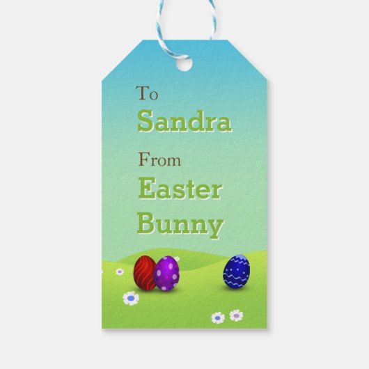 キュートハッピーイースターベビーシック ギフトタグ (裏面)