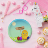 キュートハッピーイースターベビーシック ペーパープレート (パーティー)