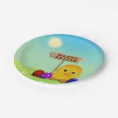 キュートハッピーイースターベビーシック ペーパープレート (アングル)