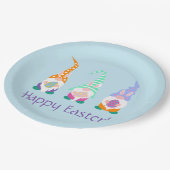 キュートハッピーイースター格言バニーイヤーズ春カラーズ ペーパープレート (アングル)