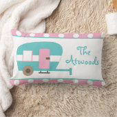 キュートハッピーキャンパーパーソナライズされた装飾用クッション ランバークッション (ブランケット)