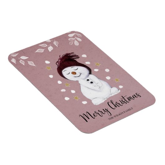 キュートハッピークリスマスクリスマス雪だるま マグネット (右側)