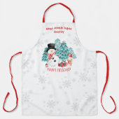 キュートハッピークリスマスグラニーベーキング エプロン (正面)