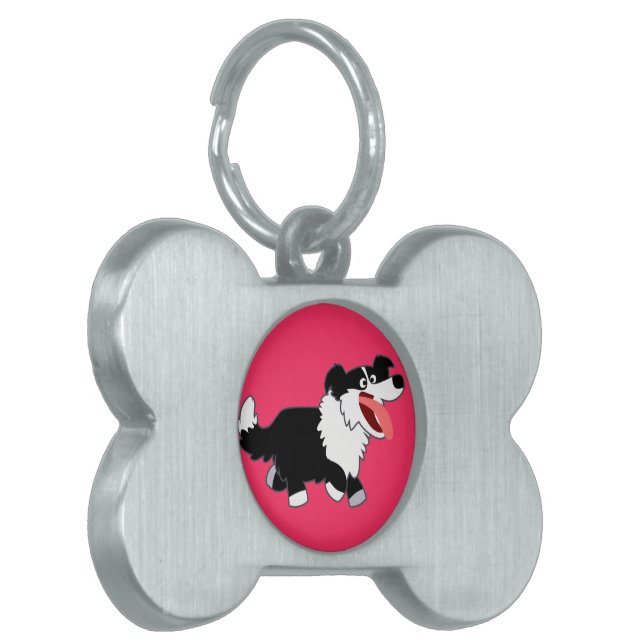 キュートハッピーコ縁どリーペットタグ ペットネームタグ (正面左)