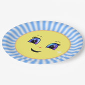 キュートハッピーサン顔&レイズ ペーパープレート (アングル)