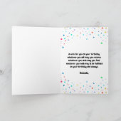 キュートハッピーダルマティアンドッグアンドバルーン誕生日 カード (内部)