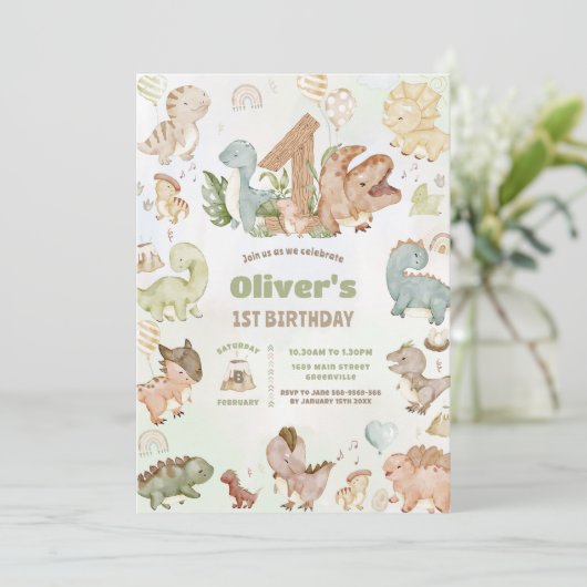 キュートハッピーディオランス1st第1誕生日 招待状 (スタンド正面)