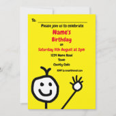 キュートハッピーハッピーエロ顔パーティの招待状 招待状 (正面)