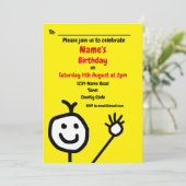 キュートハッピーハッピーエロ顔パーティの招待状 招待状 (スタンド正面)