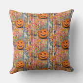 キュートハッピーハローウィンカボチャ顔 クッション (裏面)