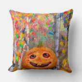 キュートハッピーハローウィンカボチャ顔 クッション (正面)