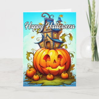 キュートハッピーハローウィンカボチャ カード