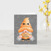 キュートハッピーハローウィンゴンク カード (黄色い花)