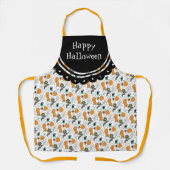 キュートハッピーハローウィンドードレスイラストレーション エプロン (正面)