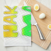 キュートハッピーバースデーハクナマタタエコインスピレーション キッチンタオル (四つ折り)