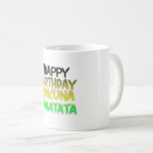 キュートハッピーバースデーハクナマタタエコインスピレーション コーヒーマグカップ (正面右)