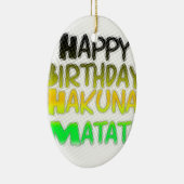 キュートハッピーバースデーハクナマタタエコインスピレーション セラミックオーナメント (右)