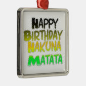 キュートハッピーバースデーハクナマタタエコインスピレーション メタルオーナメント (右)