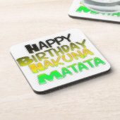 キュートハッピーバースデーハクナマタ感動的アート コースター (左側)