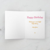 キュートハッピーファイブ6ヶ月誕生日ペンギンバレリーナ カード (内部)