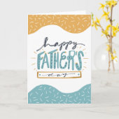 キュートハッピーファーザーズデイドードルタイポグラフィ カード (黄色い花)