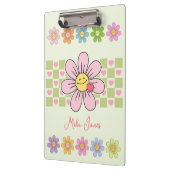 キュートハッピーフラワースマイル名前をカスタムする クリップボード (左)