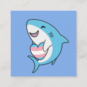 キュートハッピーブラハジブルーシャークホールディングトランスハート エンクロージャーカード (裏面)