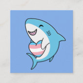 キュートハッピーブラハジブルーシャークホールディングトランスハート エンクロージャーカード (正面)