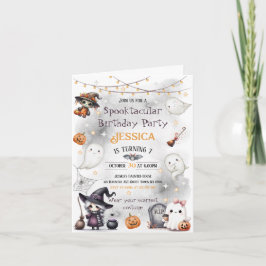 キュートハッピーブー幽霊ハロウィーン 招待状