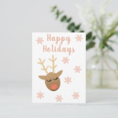 キュートハッピーホリデーズトナディアピンク金ゴールド ポストカード (スタンド正面)