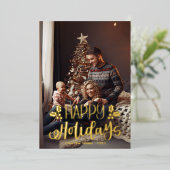 キュートハッピーホリデーズフォイルホリデーカード 箔シーズンカード (立ち正面)