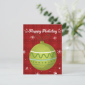 キュートハッピーホリデーメリークリスマスオーナメントカード シーズンカード (スタンド正面)