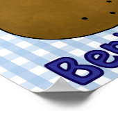 キュートハッピーポテトブルージンガムカスタム ポスター (角)