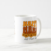 キュートハッピーママ金ゴールド&ブラウンズコーヒーマグ コーヒーマグカップ (正面右)