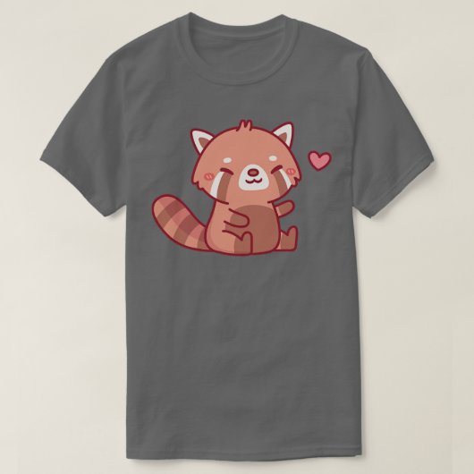 キュートハッピーレッドパンダドードル Tシャツ (デザイン正面)