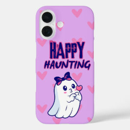 キュートハッピー幽霊iPhoneケース iPhone 16ケース