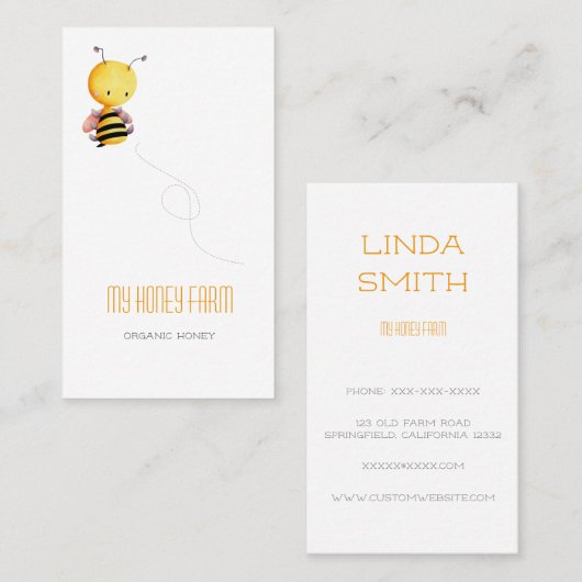 キュートハニービーアピールビーキーパーファーム 名刺 (正面/裏面)